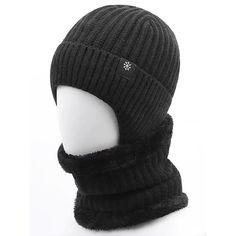 Season:Fall,Winter; Gender:Men's; Style:Fashion,Daily; Material:Polyester; Pattern:Solid Color; Listing Date:10/14/2024; Type:Plush hat Masc Clothes, Hat With Scarf, Plush Hat, Cheap Accessories, Men's Hats, Knit Beanie Hat, Scarf Set, Winter Knits, Men Winter