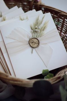 a basket filled with lots of cards and envelopes