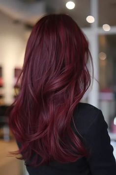 Bold and Beautiful: Cherry Red Hair Color Inspirations Dark Red Hair Inspiration, Warm Burgundy Hair Color, Reddish Copper Hair Color, Red On Brown Hair, Red Hair On Brown Hair, Burgundy Copper Hair, Red Hair For Warm Skin Tones, Chestnut Red Hair, Dark Copper Red Hair Color