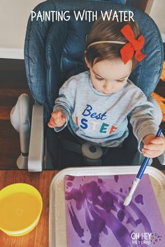 Keep Toddlers Busy, Painting With Water, Fun Activities For Toddlers, Daycare Activities, Easy Art Projects