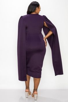 Diva Den, Dress Colors, Black Plum, Cocktail Attire, Cape Dress, Garden Party, Midi Length, Red Dress, Plum