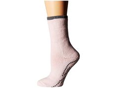 Falke Cuddle Pad Slipper Sock - Women's Crew Cut Socks Shoes : Sakura Pink : Keep cozy around the house with the Cuddle Pad Socks from Falke! Wool blend socks with soft plush on the inside. Warming Merino wool with cotton on the inside. Elastane cuff for secure fit. Reinforced sole with non-slip pads. Contrasted bandlet can also be folded over. Hits above the ankle. 58% cotton, 27% wool, 15% polyamide. Machine wash cold. Imported. Wool Blend Socks, Pink Socks, Crew Cut, Crew Cuts, Slipper Socks, Free Clothes, Socks Women, Soft Plush