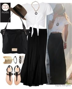 Polyvore Mode Casual, Black Skirt, Primavera Estate, Skirt Outfits, Look Fashion, Spring Summer Fashion, Spring Outfits, Dress To Impress