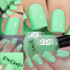 This is regular polish not gel. Our new 2021 Spring Neon Pastel Cream Collection. This is Sour Apple she is a pastel apple green with a pop and a tinge of aqua. A touch of a neon glow and UV reflective. As always they are all 1-2 coats each. They water marble and stamp beautifully giving full versatility. These are all happy pastel shades. These are available as a set for a reduced price in The Cream Shop Section of our store! Keep Bottles out of Direct sunlight Free Shipping on International Pu Aqua Nail Polish, Aqua Nail, Peach Nail Polish, Neon Pastel, Aqua Nails, Peach Nails, Water Marble, Green Nail Polish