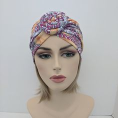 Item: Colorful Print Turban Material: Cotton Polyester Blend Color: Orange | Pink | White | Design Print Fabric Pink Orange Turban | Tribal Hat | Tribal Cap | Colorful Hijab | Multi Color Print Head Wrap| Head Wear | Hair Cap | Orange Tribal Turban | Hair Accessories | Fashion Accessories | Knot Turban | Stretchy Turban | Soft Turban | Comfortable Turban | Cute Turban | Fancy Turban | Classic Turban | Tropical Hair Accessories | Hawaii Headwear | Vacation Turban | Woman | New | Ethnic Turban Casual One-size Turban For The Beach, Casual One-size Turban For Beach, Pink Bohemian Headwrap For Summer, Bohemian Pink Headwrap For Summer, Casual Beach Turban For Spring, Multicolor One Size Headband Hat, Trendy Pink Headscarf For Spring, Pink Headband-style Headscarf For Spring, Pink Headband Headscarf For Spring