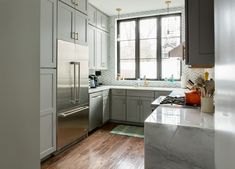 the kitchen is clean and ready for us to use in its new owner's home