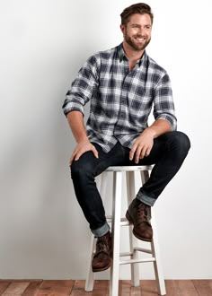 DESCRIPTION Small batch and limited edition - this plaid shirt is a closet essential and will quickly become your new go-to. Specifically designed to be worn throughout the year, we used a light weight fabric so you get the look of a traditional flannel without the extra weight. Thanks to the long fibers of organic cotton this shirt is exceptionally soft and more durable. It has a soft lived-in feel and features a custom designed plaid pattern. Perfect for date night, an afternoon at your local Classic Plaid Shirt For Casual Gatherings, Casual Fitted Plaid Shirt, Fitted Flannel Casual Shirt, Fitted Flannel Shirt Casual Style, Fitted Casual Flannel Shirt, Fitted Plaid Flannel Shirt Casual, Fitted Plaid Flannel Shirt Casual Style, Fitted Casual Plaid Flannel Shirt, Rock Men Outfit