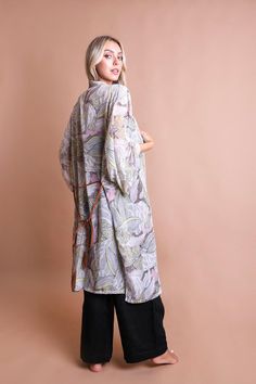 Not ready to let go of summer? Make the most of it with this luxe traditional print kimono with a modern twist. #lovemyleto Comes with a suede waist tie belt! 100% Polyester Imported Dreadlock Beads, Boho Layering, Print Kimonos, Western Boho, Layered Tops, Not Ready, Style Gift, Ikebana, Headband Hairstyles