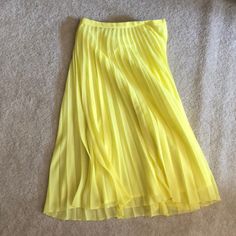 Bright Canary Yellow Pleated Skirt By Asos. Falls To Mid-Calf. New Without Tags. It Was A Little Too Tight On My Waist. *Update: Just Took This Out Of Storage And Found A Couple Of Little Marks On It As Shown In Last 2 Photos, So I’ll Do A Deep Discount Before Removing It For Donation. Yellow Pleated Skirt, Yellow Skirt, Canary Yellow, Pleated Midi Skirt, 2 Photos, Women Skirts Midi, Mid Calf, Pleated Skirt, Midi Skirt