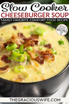 this slow cooker cheeseburger soup is an easy and delicious comfort food recipe