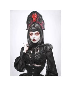 An extravagant gothic kokoshnik decorated with high quality black lace and resin handmade red painted skull.Set on a headband and also includes rubber A must-have haute gothic headpiece for many occasions,shootings,parties,festivals etc It will be sent to you carefully wrapped through registered mail and international tracking number If you have any questions feel free to ask:) Thank you for visiting! Gothic Headpiece, Painted Skull, Feather Fascinators, Red Skull, Red Paint, Hair Piece, Turbans, Gorgeous Hair, Hair Accessories Headbands