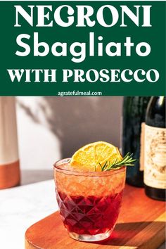 This Negroni Sbagliato with Prosecco is the perfect Italian cocktail! This easy recipe takes the classic Negroni and swaps gin for sparkling prosecco, creating a lighter, bubbly twist on a beloved favorite. With bold flavors of Campari, sweet vermouth, and refreshing prosecco, this cocktail is ideal for New Year's Eve parties or as a Valentine’s Day treat. If you're looking for a unique champagne cocktail, this simple yet elegant Negroni Sbagliato will be your new favorite recipe! Classic Negroni, Negroni Sbagliato, Negroni Recipe, Limoncello Cocktails, Negroni Cocktail, Italian Christmas Cookies, Italian Cocktails, Sweet Vermouth