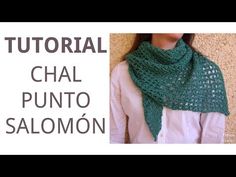 a woman wearing a green crochet shawl with the words, how to croche