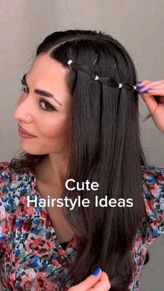 New Hairstyles For Open Hair, Birthday Cute Hairstyles, Easy And Unique Hairstyles, Hairstyles For Short Hair For Birthday, Easy Hairstyles For Straight Hair Medium, New Hair Style For Girls 2023, Open Straight Hair Hairstyles, Middle Partition Braid Hairstyles, Indian Festive Hairstyle For Short Hair