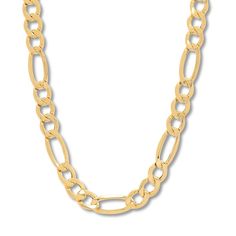 This bold men's Figaro link necklace is crafted of versatile 14K yellow gold. The 22-inch chain fastens with a lobster clasp. Jewelry Advice, Kay Jewelers, Accessories Jewelry Necklace, Pure Gold, Link Necklace, Cultured Pearls, Lobster Clasp, Diamond Jewelry, Gemstone Jewelry