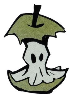 an image of a ghost with an umbrella on it's head in the shape of a pumpkin