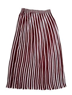 Stunning Vintage Floaty Pinstripe Skirt in Red and White Size 14  Such a great versatile piece, Would look great with a shirt and a vintage denim jacket  Elastic waist, Very flattering  Measurements taken laid flat  Waist 34cm Length 80cm Vintage Denim Jacket, 70s Fashion, Vintage Denim, Long Skirt, Elastic Waist, Looks Great, Denim Jacket, Womens Skirt, Red And White