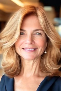 Save this pin for the best hairstyles for women over 60 with fine hair. This chic lob brings softness and movement to fine hair. You'll love how this style adds body without sacrificing length. Grey Hair And Makeup, Hairstyles For Women Over 60, Bob Hairstyles With Bangs, Medium Long Hair, Hair Affair, Hot Hair Styles, Brunette To Blonde