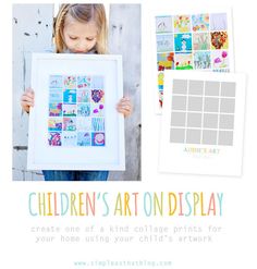 Simple Ways to Organize Kids Craft Supplies Displaying Childrens Artwork, Childrens Art Display, Cuadros Diy, Displaying Kids Artwork, Art Display Kids, Kids Craft Supplies, Childrens Artwork, Kids Art Supplies, Diy Spring