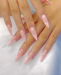 Pink Stellio Nails, Pink Nails Ideas 2024, Nude Pink Stiletto Nails, Baby Pink Stiletto Nails, Baby Pink Nails Design, Pink Nails Stiletto, Stiletto Nails Pink, Long Pink Nails, Pink Stiletto Nails