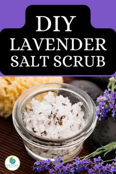 Find out how easy it is to make a lavender salt scrub Homemade Salt Scrub, Lavender Salt, Salt Scrub Recipe, Diy Lavender, Salt Scrubs, Diy Body Scrub, Whip It