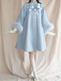 Winter Blue Dress, Royalty Clothing, Cute Winter Coats, Cute Coats, Fashion Mistakes, Kawaii Clothes, Really Cute Outfits, Character Outfits