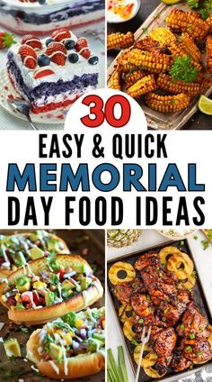 30 easy and quick memorial day food ideas