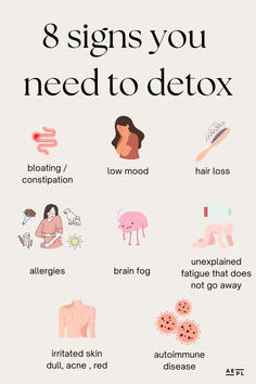 Sadly we're surrounded by toxins, chemicals, and heavy metals nowadays, from the air we breathe to the food we eat. All these pollutants and pathogens in our environment can really take a toll on our health and slow down how well our body can detox. + If you're feeling unusually tired or getting brain fog more often, these could be signs that your body is screaming for a detox. + Listen to your body; if you're feeling bloated or just plain sluggish, it's time to take control of your health 🌳 Toxins In Body Signs, What To Do When You Feel Bloated, How To Detox Your Body From Toxins, Detoxing Your Body From Toxins, Benefits Of Detoxing, Healthiest Breakfast, Detoxification Diet, Feeling Bloated, Feeling Sluggish