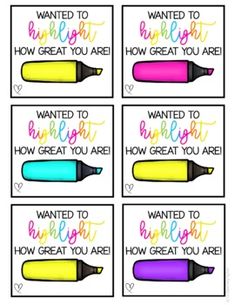 four different colored crayons with the words wanted to know how great you are