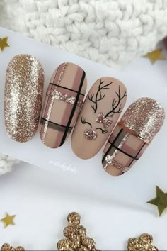 Christmas Winter Nails, Winter Christmas Nails, Xmas Nail, Christmas Gel, Christmas Nails Easy, Christmas Gel Nails, Holiday Nail, Nails 2020, Nails Christmas