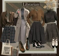 Librariancore Outfits, Outfits Moodboard, Casual Academia, Academia Aesthetic Outfit, Librarian Style, Dark Academia Outfits, Dark Academia Outfit, Dark Academy, Academia Outfits