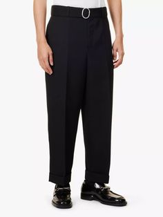 JIL SANDER
Belted wide-leg relaxed-fit wool trousers.

When you purchase through this link, Future may earn an affiliate commission. Yves Salomon, Acetate Sunglasses, Wool Trousers, The White Company, Ski Wear, Jil Sander