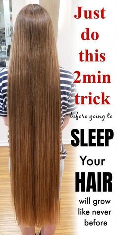 Grow Hair Long, Make Hair Grow Faster, Make Hair Thicker, Natural Face Cleanser, Going To Sleep, Grow Long Hair, Long Natural Hair