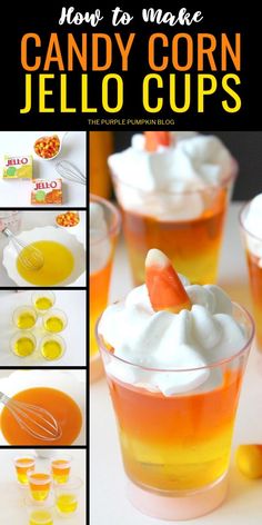 how to make candy corn jello cups