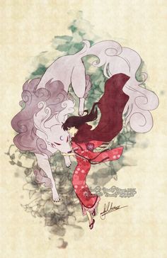 sesshomaru and kagome  | inuyasha # sesshomaru # kagome # sesskag Red Capes, Rin And Sesshomaru, Seshomaru Y Rin, Inuyasha And Sesshomaru, Inuyasha Fan Art, Inu Yasha, Arte Sailor Moon, Wild Dogs, Manga Cosplay