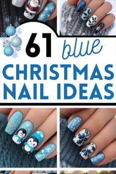 Blue Christmas Nails, Blue Christmas, Christmas Nails, Manicure, Nails, 10 Things, Christmas