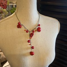 New Osmond & Co, Womens Size: One Size Color: Red Tags Attached, Red Stone Necklace 1 Available Red Stone Necklace, Star And Moon Necklace, Velvet Choker Necklaces, White Beaded Necklaces, Vintage Style Necklace, Blue Sapphire Necklace, Silver Elephants, Gold Long Necklace, Sterling Silver Marcasite