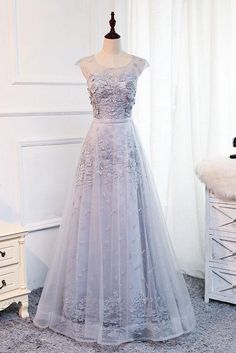 Gray Prom Evening Dress With Sweep Train, Gray Evening Dress With Sweep Train For Prom, Gray Sweep Train Prom Evening Dress, Gray Sweep Train Evening Dress For Prom, Gray Prom Evening Dress For Prom Season, Gray Evening Dress For Prom Season Banquet, Gray Evening Dress For Prom Season, Gray Evening Dress For Banquet And Prom Season, Gray Evening Dress For Prom