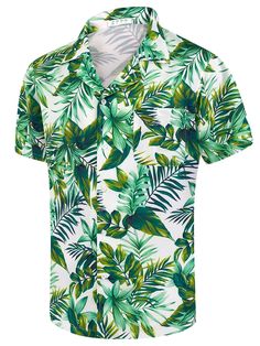 PRICES MAY VARY. Mens Hawaiian Holiday Shirts: Made of high-quality polyester fabric, comfortable and breathable, high definition print, lightweight, wrinkle resistant to keep you comfortable and relaxed all the time. Rich Patterns: We provide various printed men's shirts with bright colors and clear patterns, such as leaves, flowers, fruits, stripes, sea animals, etc., to make you the most popular in various occasions. About Size: Our men's shirts have six sizes for you to choose from S-3XL.To Fashion Displays, Shirt Display, Floral Hawaiian Shirt, Tropical Holiday, Hawaiian Theme, Short Sleeve Shirts, Mens Hawaiian Shirts, Holiday Wedding, Hawaiian Shirts