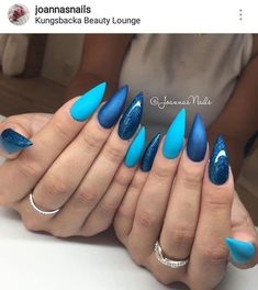 Nail Polish Blue, Blue Nail Polish, Blue Nail, Shellac Nails, Hot Nails, Fabulous Nails, Fire Nails, Nail Inspiration