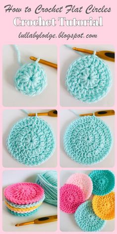 the crochet hat is made with yarn and has four different colors to choose from