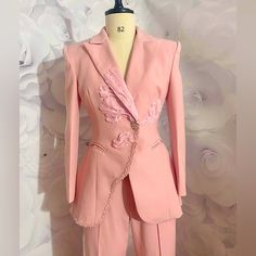 Modernized Design Pink Blazer Set, New With Tags, Perfect For Going Out, Office And Work Pink Blazer Set, Pink Suits Women, Pink Suits, Coats Women, Pink Suit, Ace Attorney, Blazer Set, Women Pink, Pink Blazer