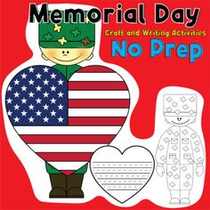 the memorial day craft and writing activities for kids