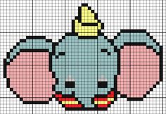 an elephant is shown in the cross stitch pattern