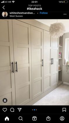 an image of a bedroom setting with closets