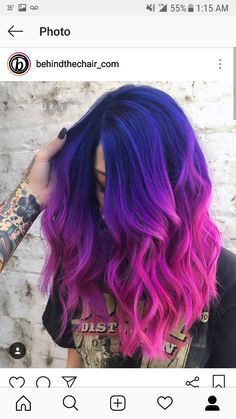 Fav Hairstyles, Ombre Curly Hair, Fun Hairstyles, Hair Pics, Gorgeous Hairstyles, Gorgeous Hair Color, Spring Hair Color, Hair Color Purple