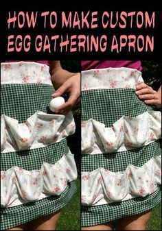 how to make custom egg gathering apron