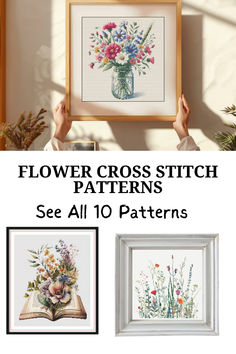 Check out these 10 flower cross stitch patterns. They make perfect home decor.