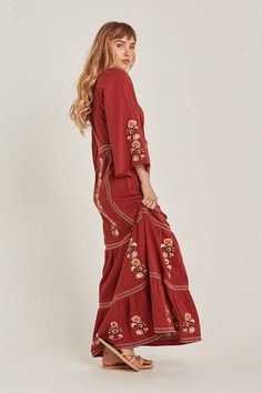 Embroidery Maxi Dress, Boho Caftan, Bohemian Holiday, Embroidered Maxi Dress, Holiday Dress, Boho Maxi, Style Maxi Dress, Long Sleeve Maxi, Crop Top Blouse