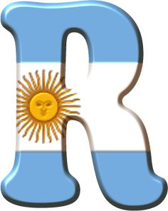 the letter k is made up of blue and white stripes with a sun in the center